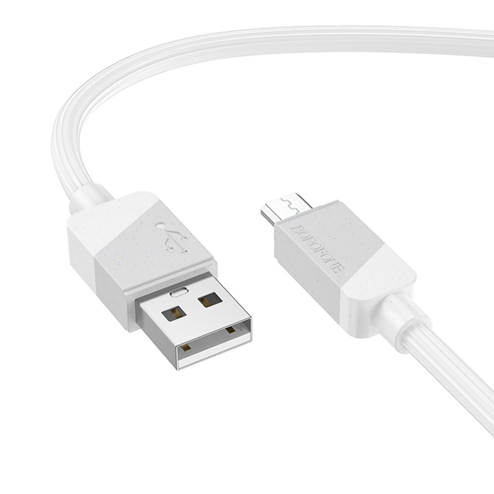 Кабель USB - MicroUSB BOROFONE BX107 2,4A (белый) 1м