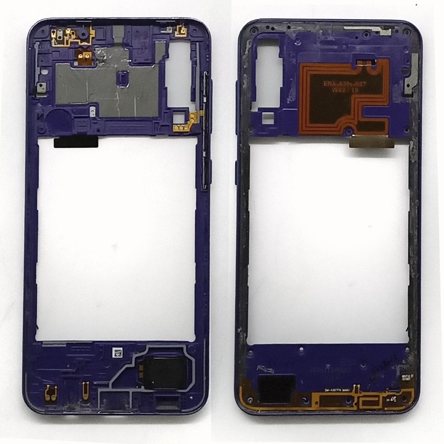 Рамка телефона Samsung A307F Galaxy A30S фиолетовая б/у