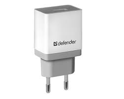 Сетевое зарядное устройство-1USB Defender UPA-21, 5V/2.1А, белый,