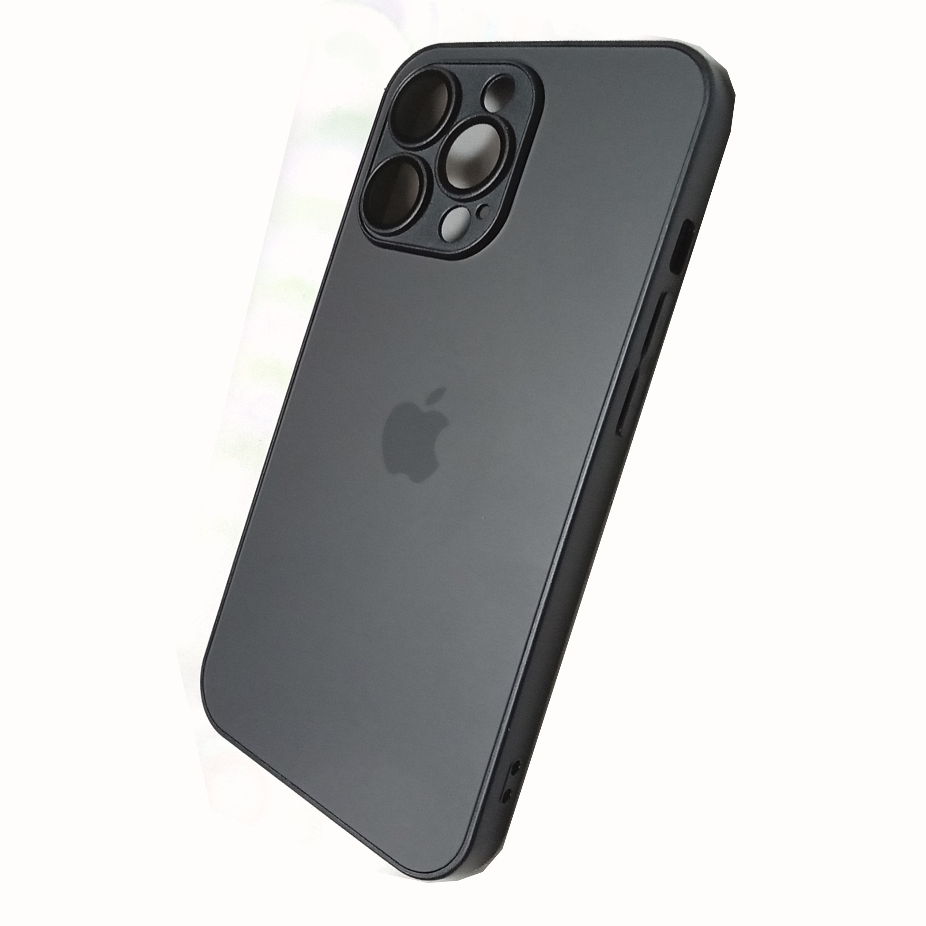 Чехол iPhone 13 Pro Matte Glass, с яблоком
