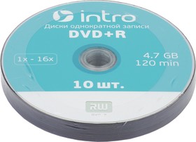 Диски DVD-R  Intro 16x Shrink (10)
