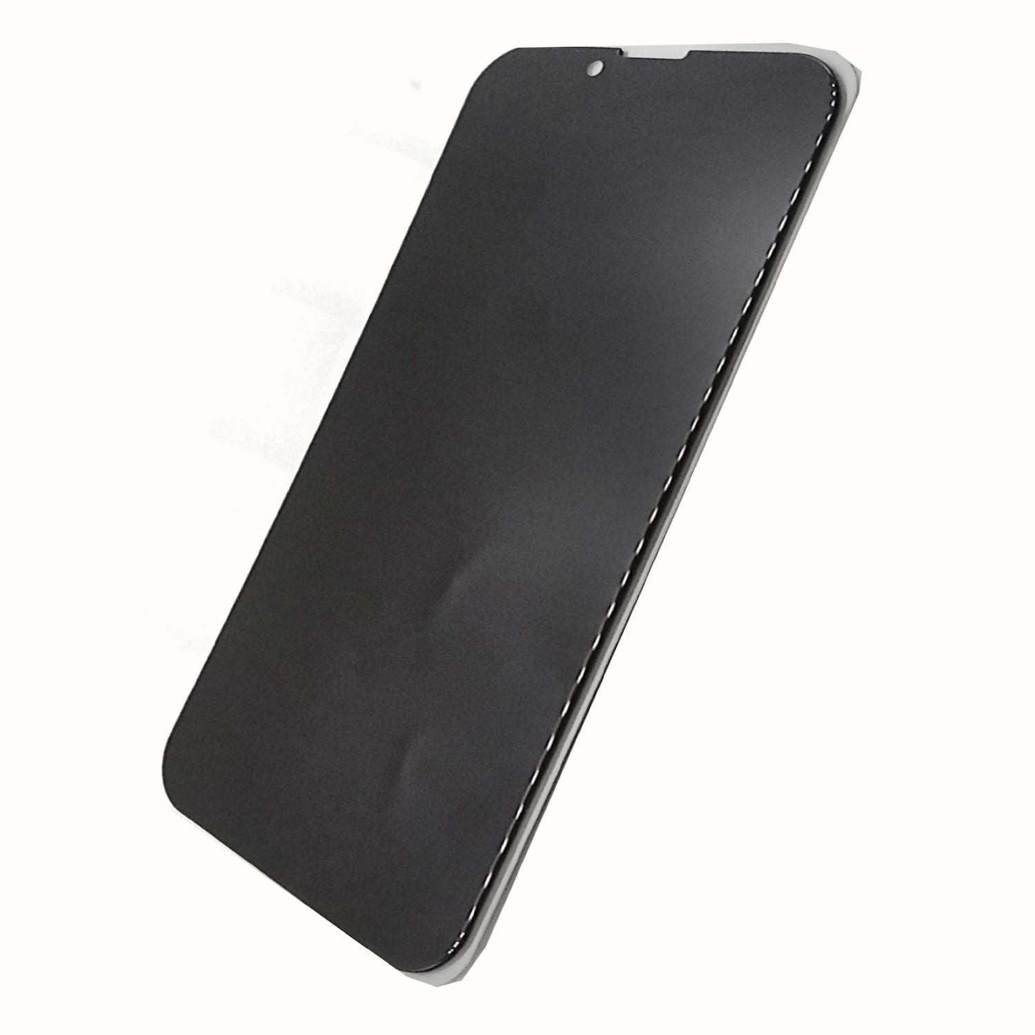 Защитное стекло на дисплей для iPhone 13 / 13 Pro / 14 (Gorilla Glass) 5D (Анти-шпион) (черный), тех