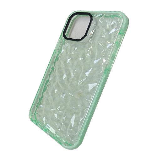 Чехол телефона iPhone 12/12 Pro Алмаз 3D (зеленый)