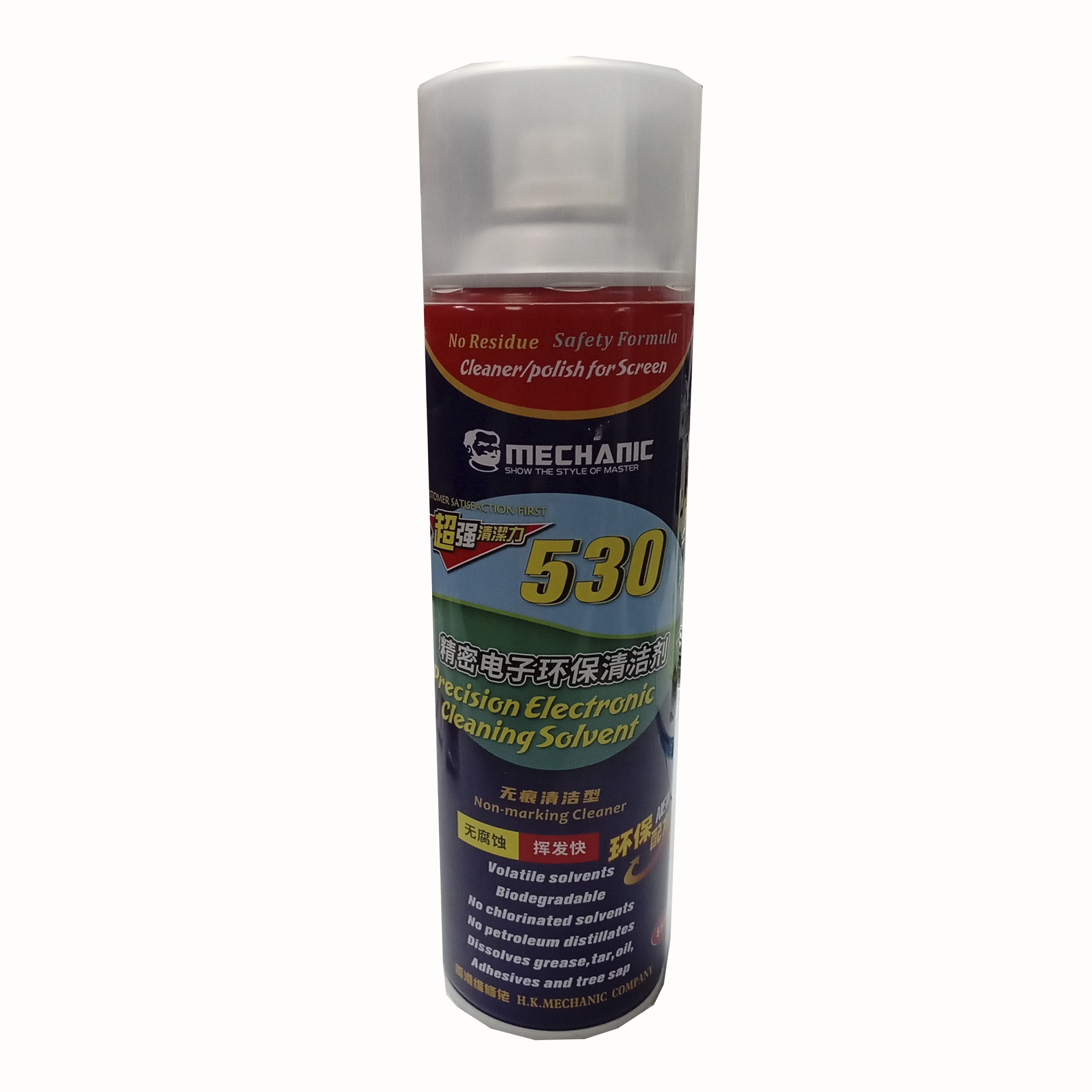 Спрей-очиститель Mechanic 530 Cleaning Solvent (для очистки контактов,микросхем и чипов) 550ml