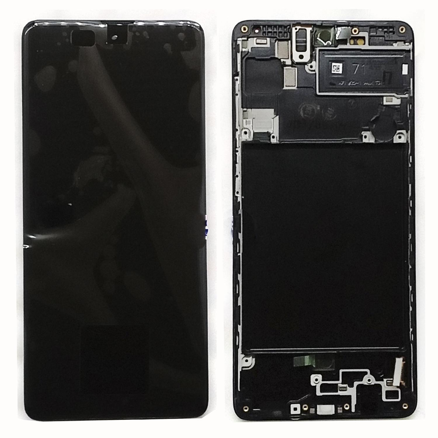 Модуль телефона Samsung A715 Galaxy A71 Service Pack (дисплей+тачскрин) в сборе оригинал черный
