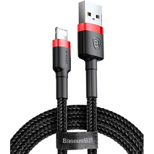 Кабель Lightning - USB Baseus Cafule Cable Special Edition черно-красный 1м
