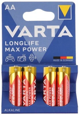 Батарейка VARTA Longlife Max Power  AA LR6 BP4 1шт