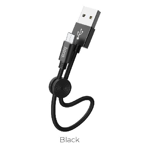 Кабель Hoco X35 micro - USB черный, 0.25м