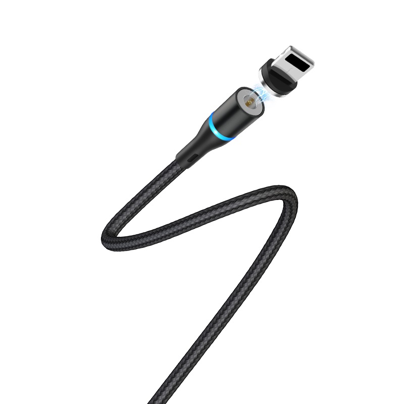 Кабель Lightning - USB Borofone BU16 Skill magnetic черный, 1.2 м.