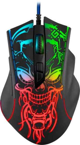 Опт. игровая мышь Bulletstorm GM-928 (черн) (6кн+кол/кн), USB, подсветка, 7200dpi