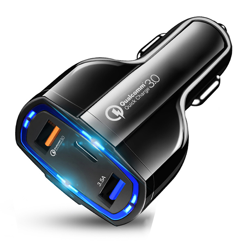 Автомобильное зарядное устройство USB TDS TS-CAU33 QC3.0,3500mA (черный)