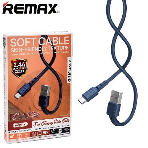 Кабель Type-C - USB Remax RC-179a синий, 1м