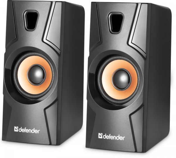 SPK 2.0 Defender Aurora S8 (2*5W RMS), рег на кабеле, цв черный, box-20 65408