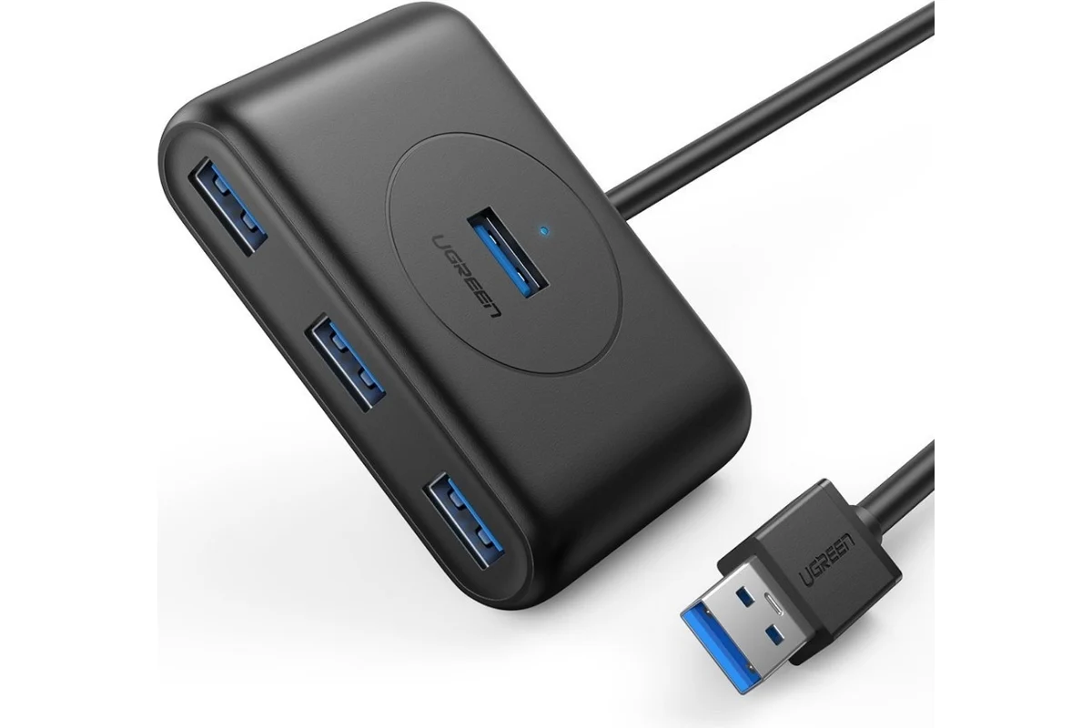 USB HUB 4 порта USB 3,0 0,5м 15696  черный