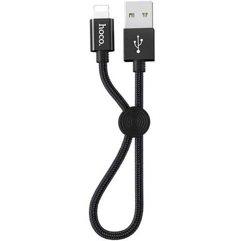 Кабель Hoco X35 Lightning - USB черный, 0.25м