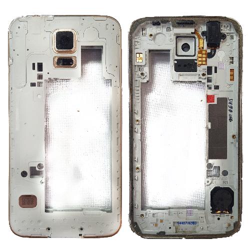 Корпус телефона Samsung G900 Galaxy S5 средняя часть белый