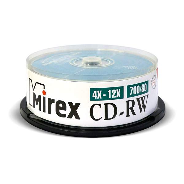 Диски CD-RW Mirex 700mb 12x (Cake 25шт) цена за 1 шт.