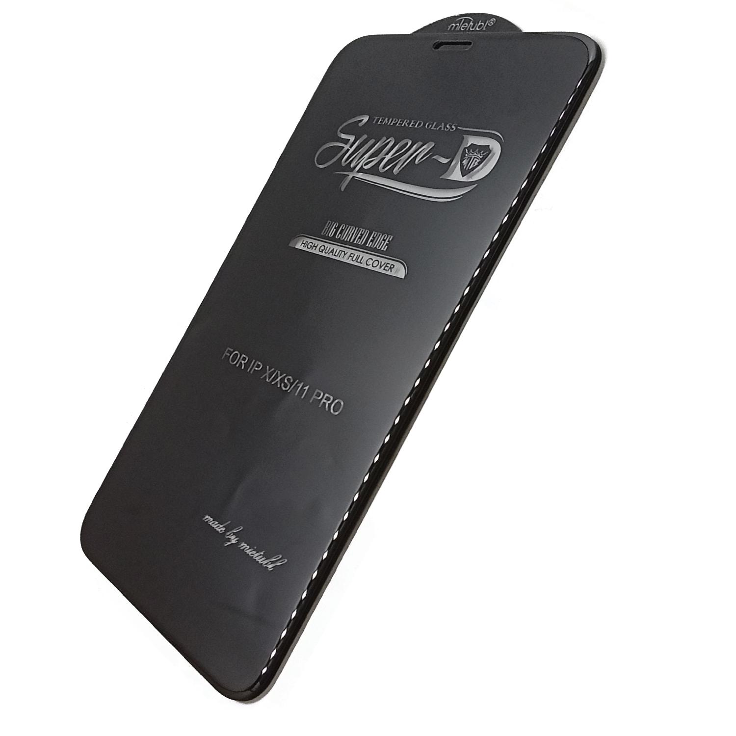 Защитное стекло телефона iPhone X/XS/11 Pro Super-D 5D (тех упак) черное