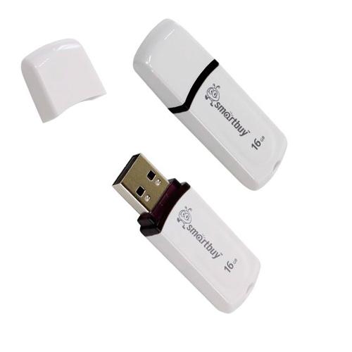 Flash USB2.0 16Gb Smart Buy Paean белый