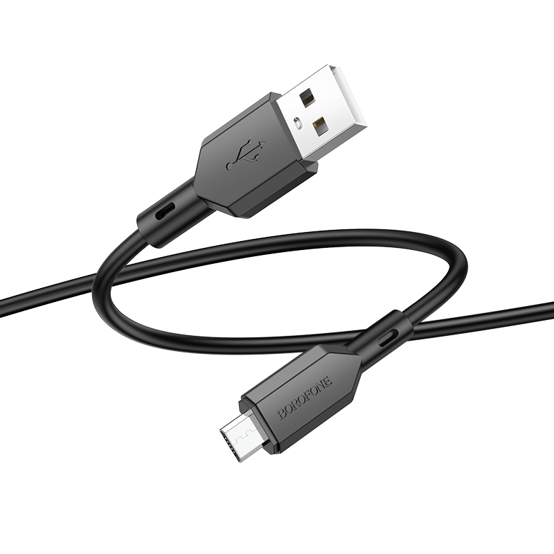 Кабель USB - MicroUSB BOROFONE BX70 2,4A (черный) 1м