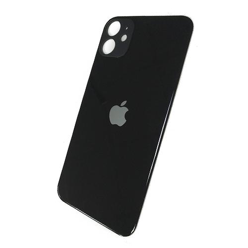 Задняя крышка телефона iPhone 11 (с увеличенным вырезом под камеру) черная