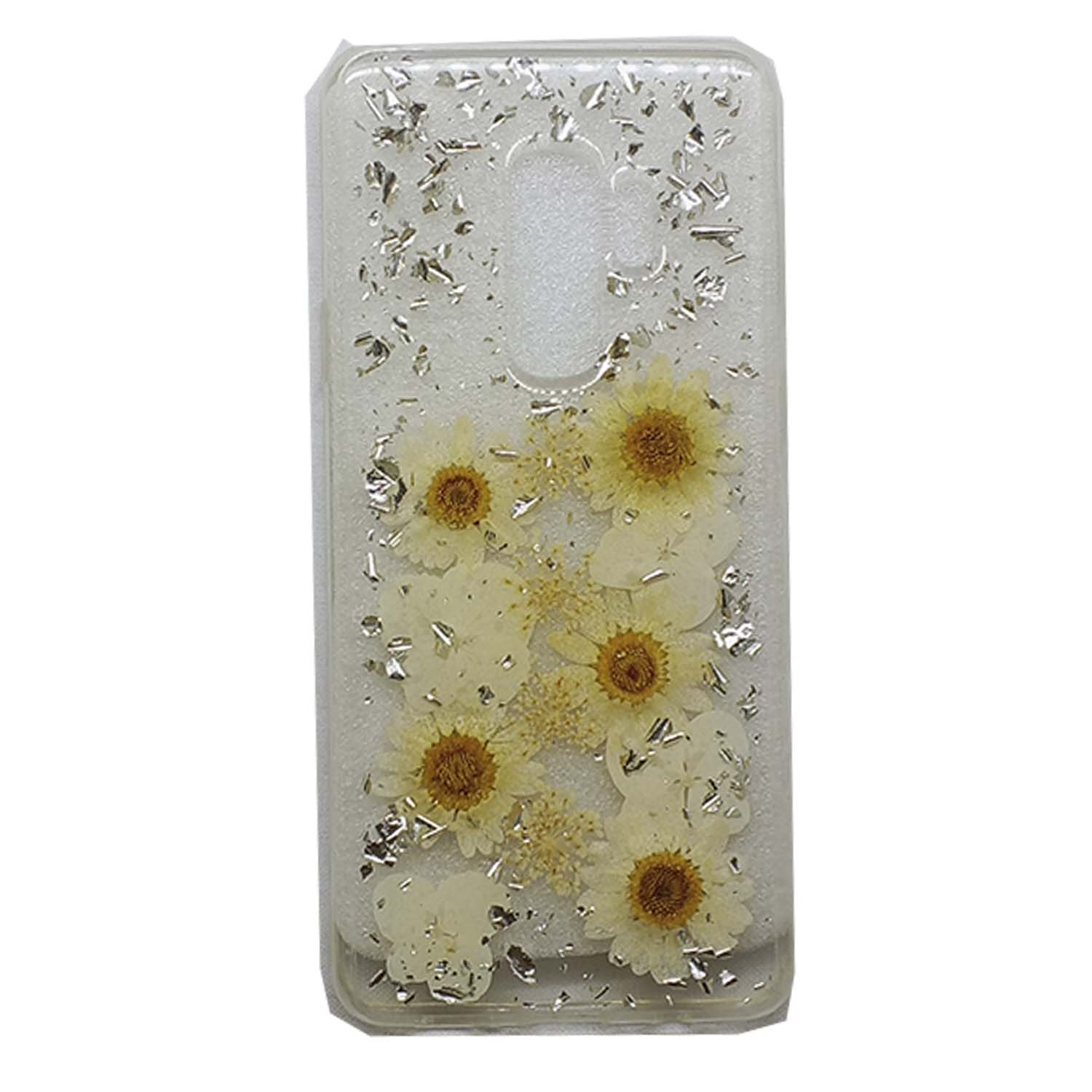 Чехол телефона Samsung G965F Galaxy S9 Plus силикон цветы