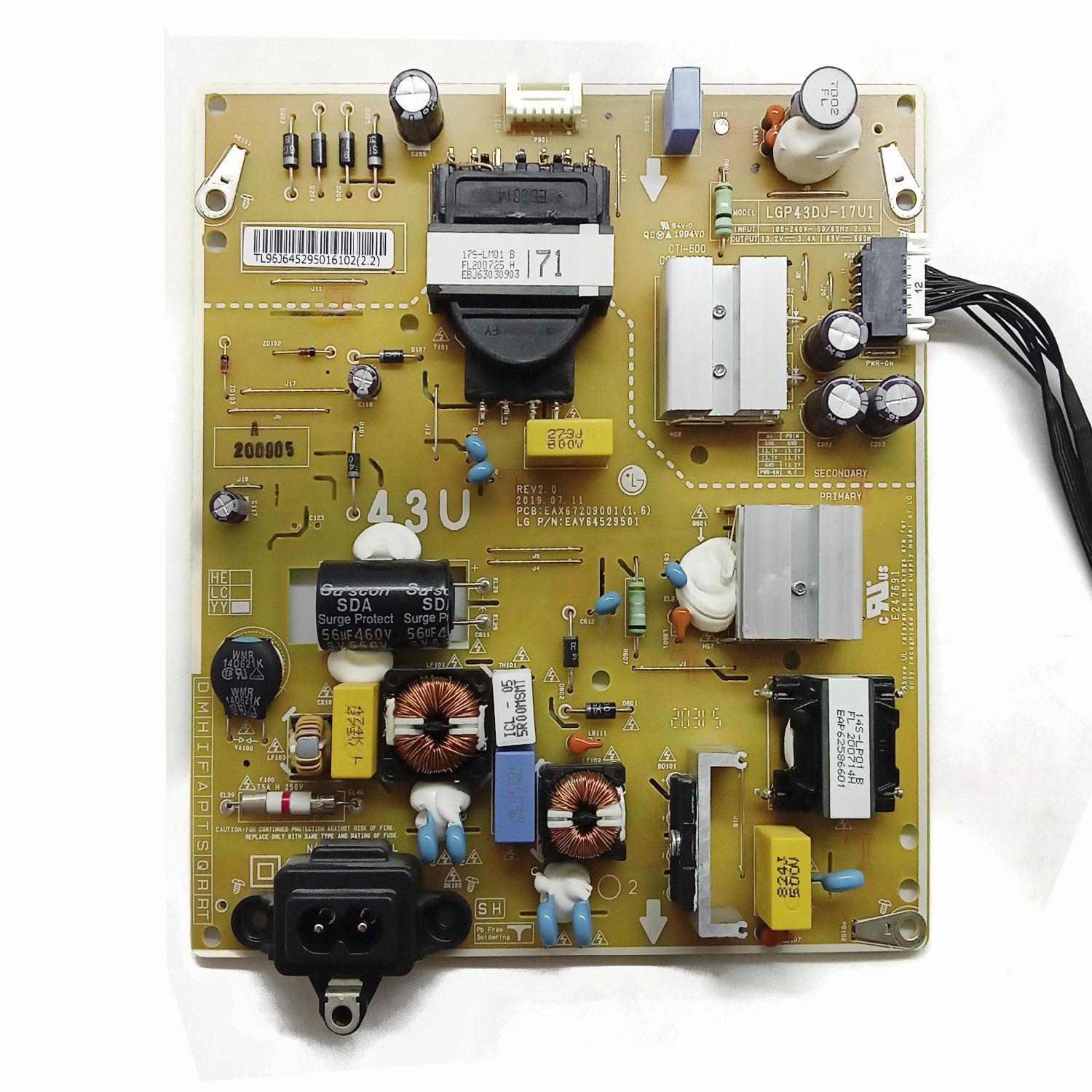 Блок питания EAX67209001 (2.0) телевизора LG P43DJ-17U1 б/у
