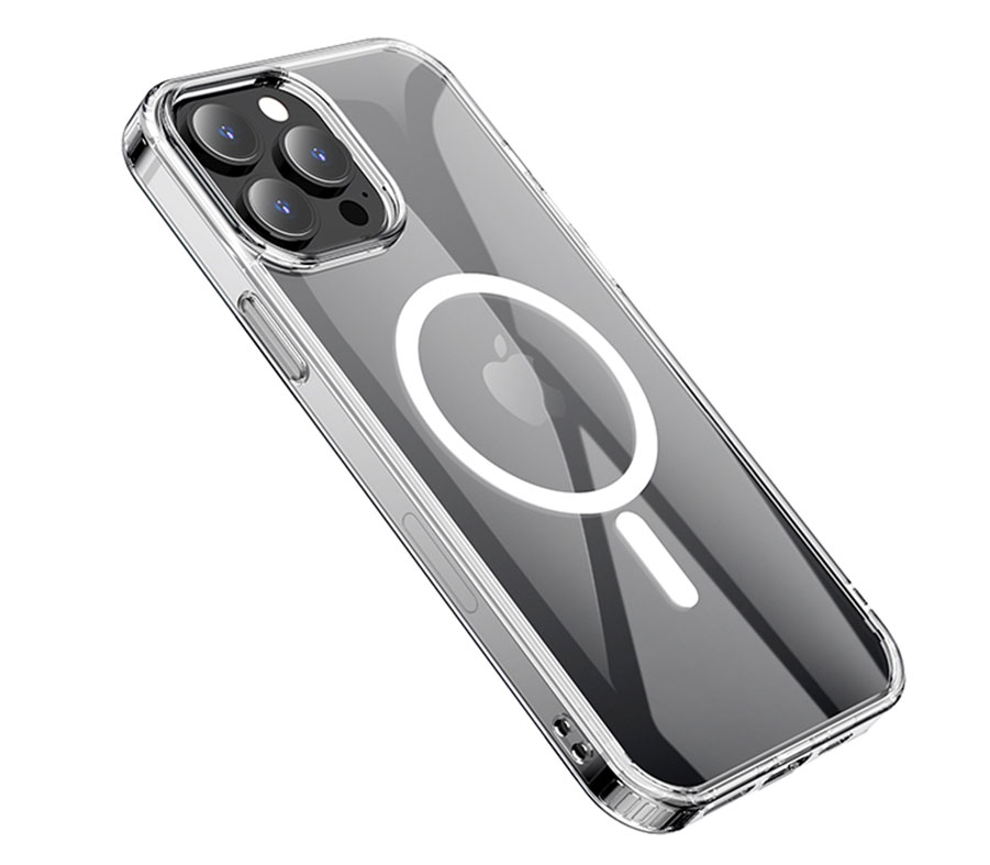 Чехол iPhone 15 Pro TPU HOCO Magnetic series (прозрачный)