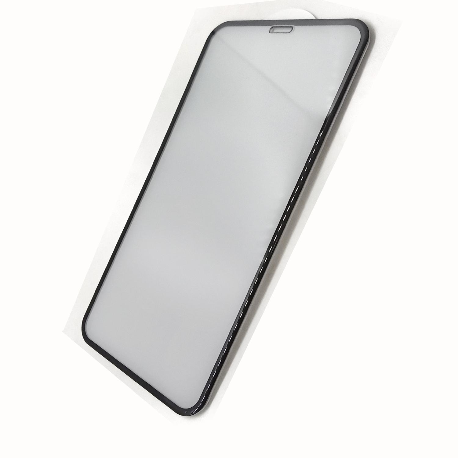 Защитное стекло "Премиум" для iPhone Xr/11 Черное (Закалённое+, полное покрытие)