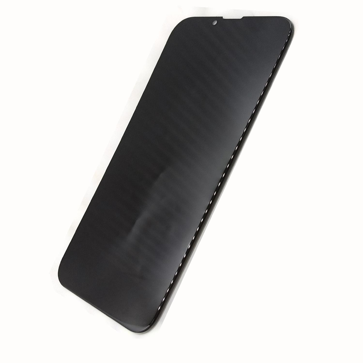 Защитное стекло "Матовое" для iPhone 13 Pro Max/14 Plus Черный (Закалённое, полное покрытие)