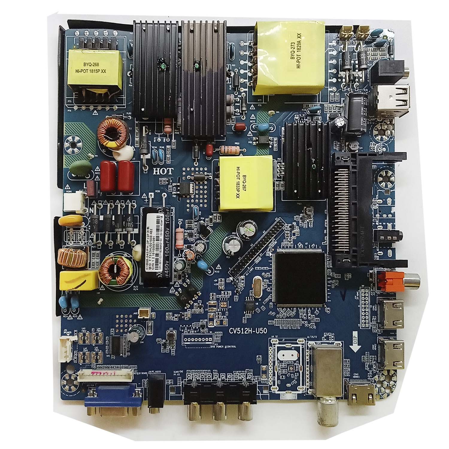 Основная плата CV512H-U50 телевизора Galatec TVS-5005MC б/у