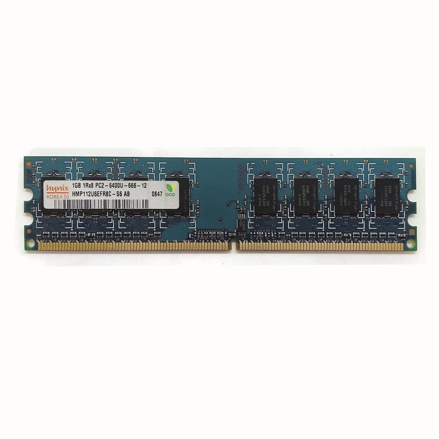 Оперативная память HYNIX 1GB 1RX8 PC2-6400U-666-12 (DDR2, 800MHZ), б/у