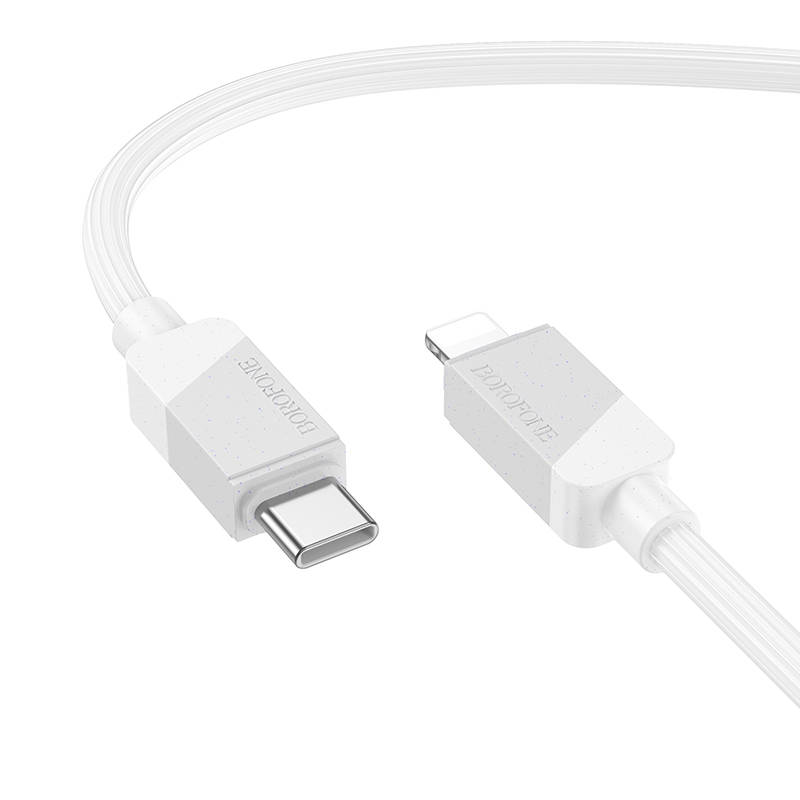 Кабель USB Type-C - Lightning BOROFONE BX107 (белый) 1м