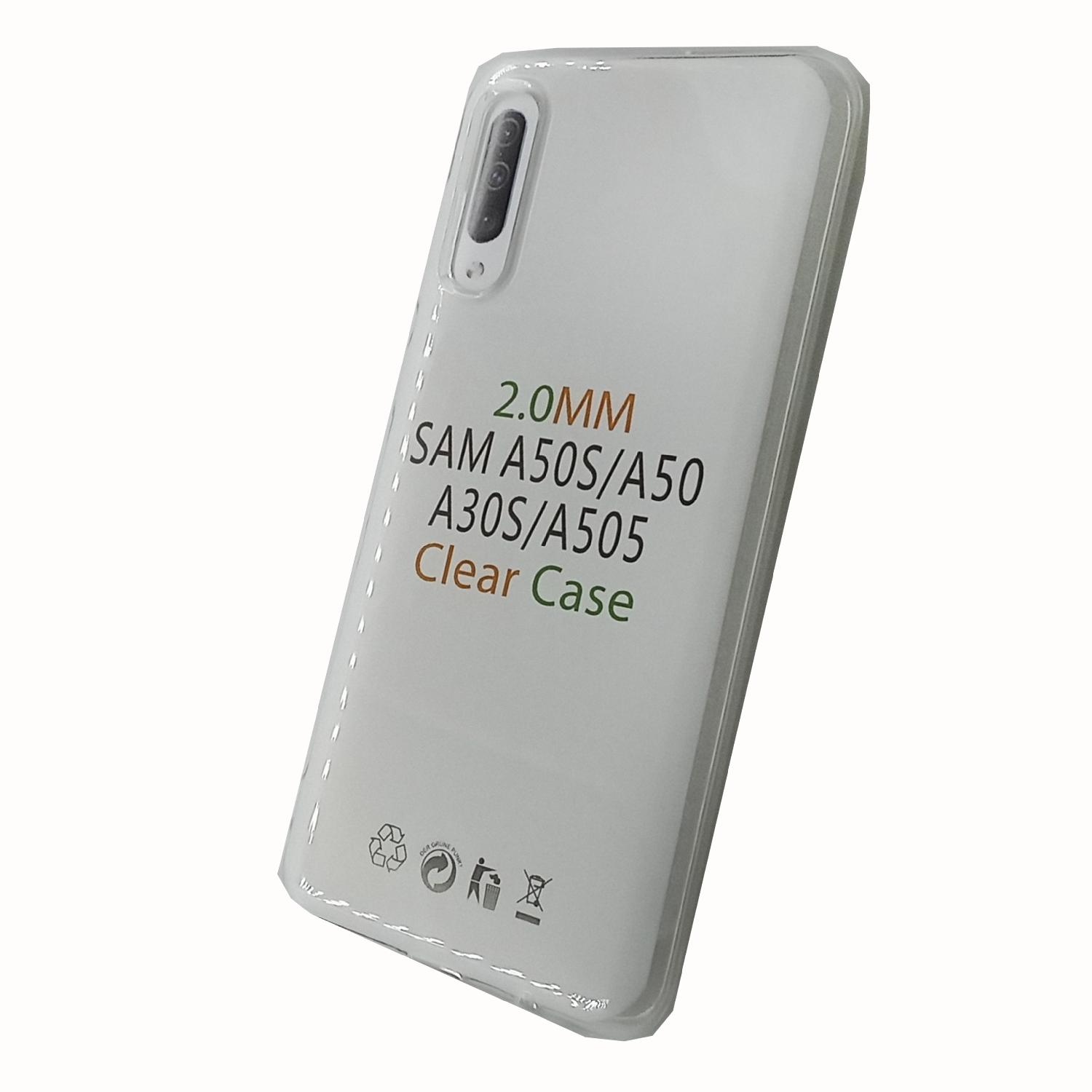 Чехол Samsung A50/A30s/A50s Силикон 2.0mm (прозрачный)