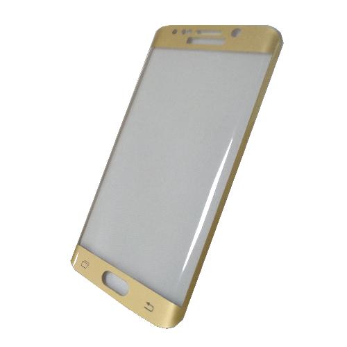 Защитное стекло телефона Samsung G925F  Galaxy S6 Edge 3D крафт золото