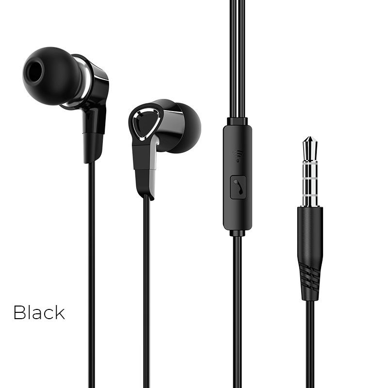 Наушники вакуумные проводные BOROFONE BM47 Dreamt universal earphones (черный)