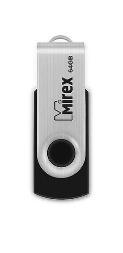 Flash USB 2.0 Mirex SWIVEL BLACK 64GB (ecopack)