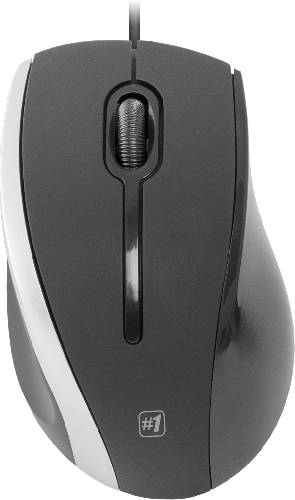 Оптич мышь Defender MM-340 BG (черный/серый) (2кн+кол/кн), USB