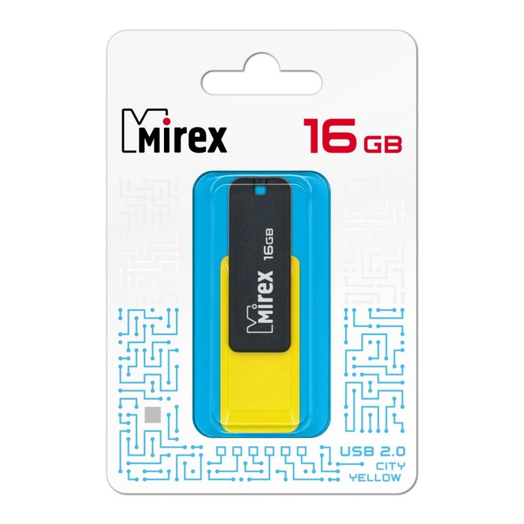 Flash USB 2.0 Mirex CITY YELLOW 16GB (ecopack)
