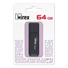 Flash USB 2.0 Mirex LINE BLACK 64GB (ecopack)