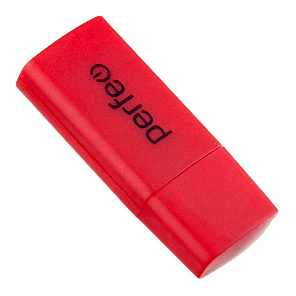 Картридер Perfeo Card Reader Micro SD, (PF-VI-R023 Red) красный