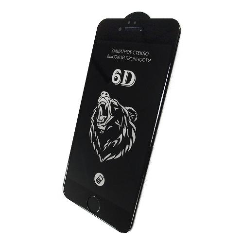 Защитное стекло iPhone 6/6S 6D (тех упак) черное