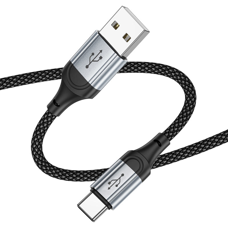 Кабель USB - Type-C HOCO X102, 2,4A (черный) 1м