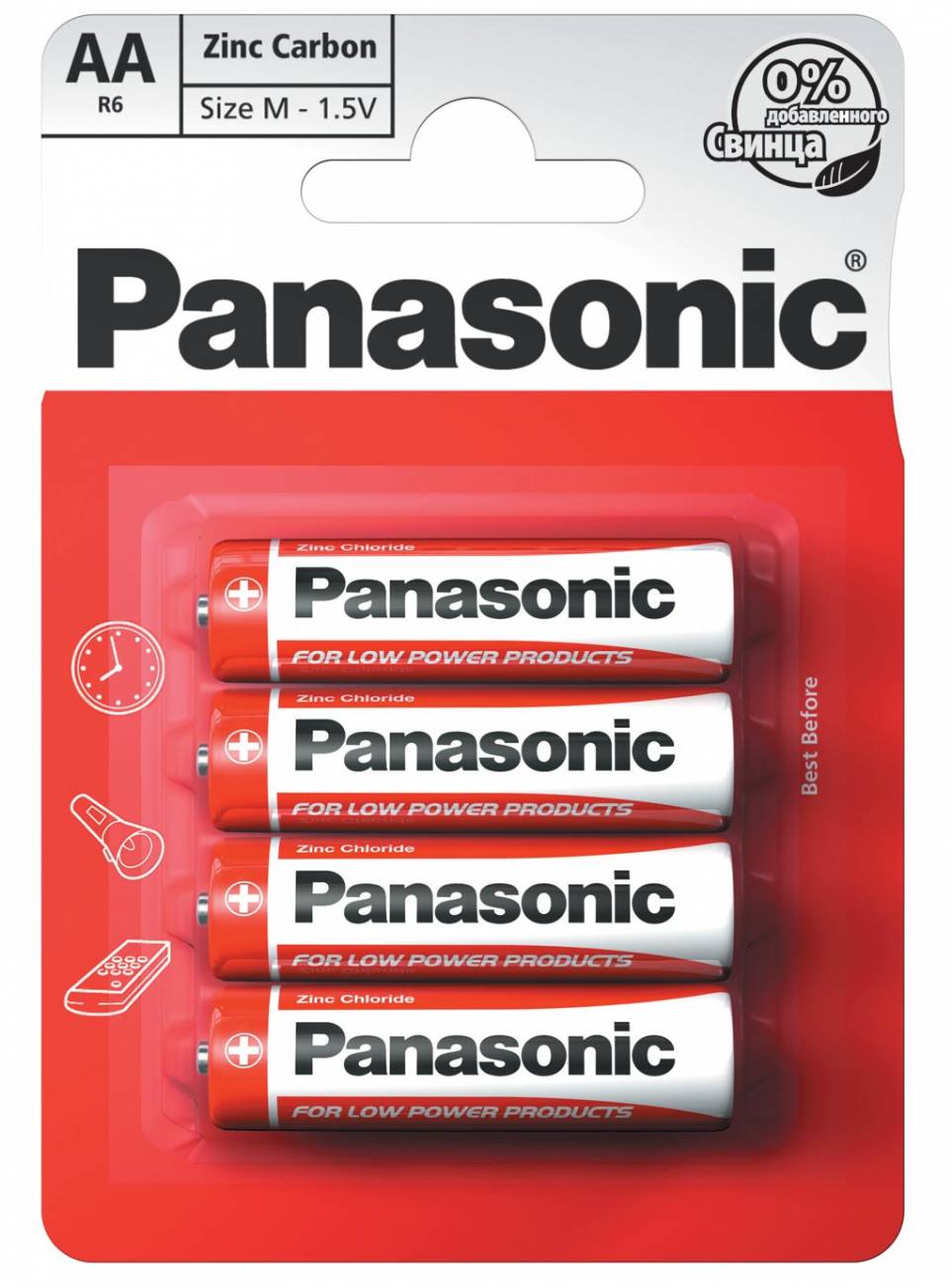 Батарейка Panasonic Zinc Carbon AA LR6/4BP