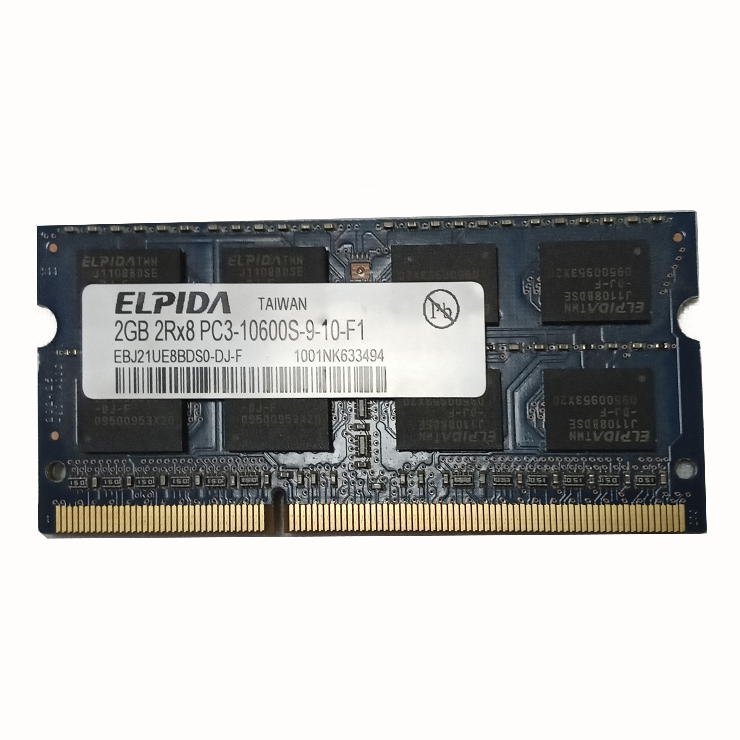 Оперативная память Elpida 2GB EBJ21UE8BDS0-DJ-F 2GB 2Rx8 PC3-10600S-9-10-F1 б/у