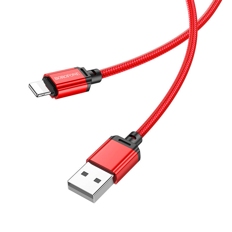 Кабель USB - Lightning BOROFONE BX87 2,4A (красный) 1м