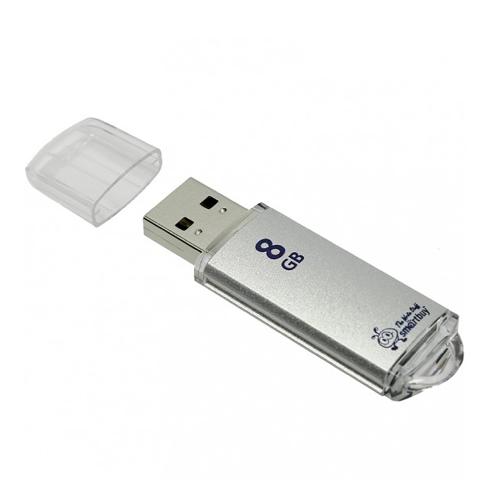 Flash USB2.0 8Gb Smart Buy V-Cut серебро