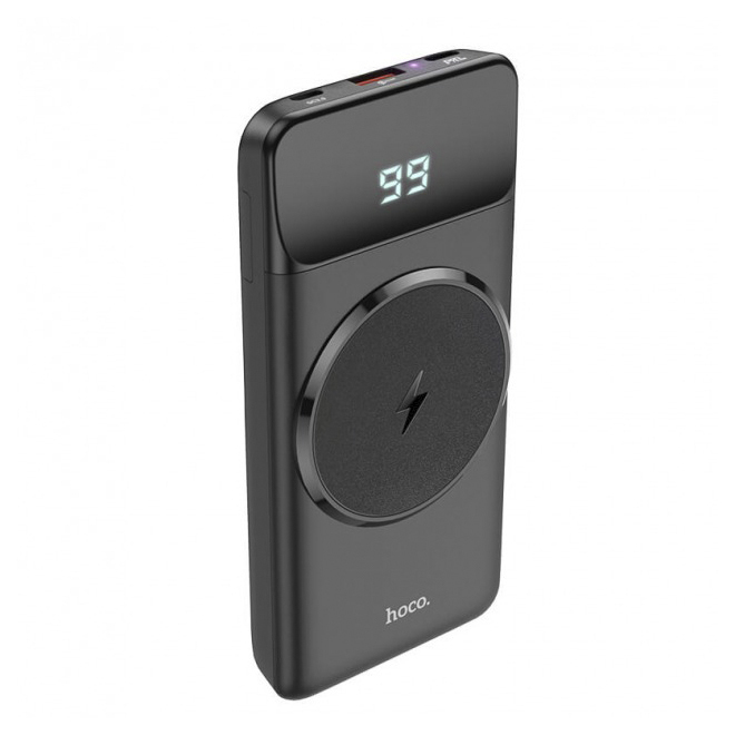 Внешний аккумулятор Power Bank 10000 mAh Hoco J76 + MagSafe черный