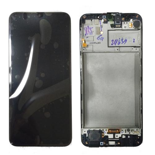 Модуль телефона Samsung M307/M215 Galaxy M30S/M21 Service Pack (дисплей+тачскрин) с рамкой ориг черн