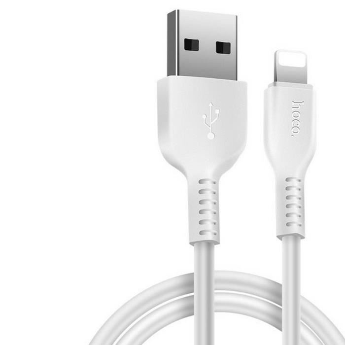 Кабель USB - Lightning HOCO X20, 2,4A (белый) 3м